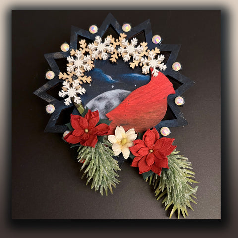 Cardinal in the Moonlight Ornament 2021