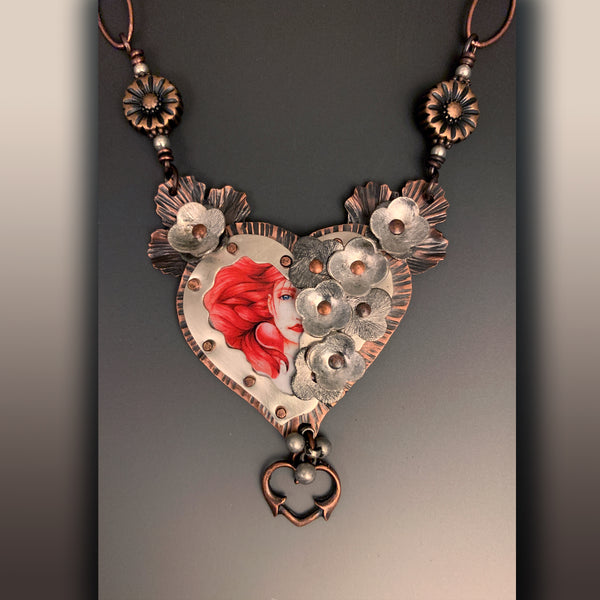Fiery Locks of a Tender Heart Necklace