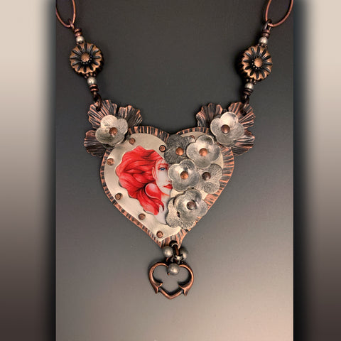 Fiery Locks of a Tender Heart Necklace