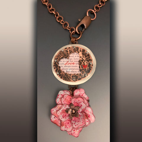 Flowering Words of Love Necklace