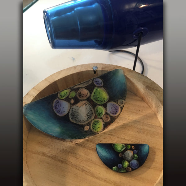 Pebbles in Indigo Earrings