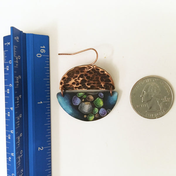 Pebbles in Indigo Earrings
