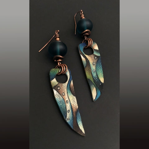 Within Teal Turns & Curves Earrings